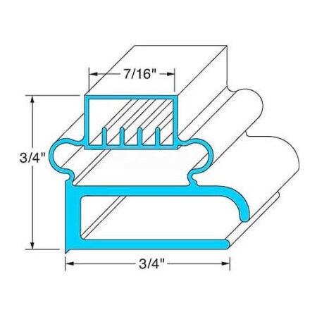 Allpoints Door Gasket 23-1/8" x 59-1/4" For Delfield, DEL1702009 74-1012